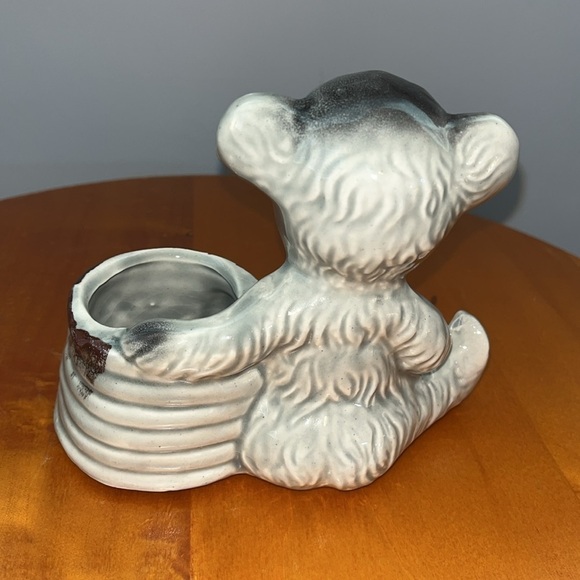 Vintage Honey Bear Pottery, Planter, Nursery Room Decor - Picture 3 of 5